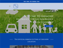 Tablet Screenshot of harmonyinsurancegroup.com